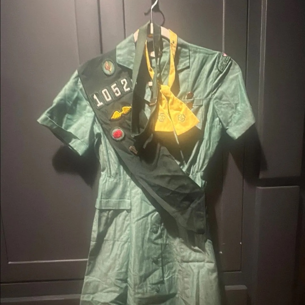 #1 1960s Vintage Junior Girl Scout Uniform PTP 17/ W13